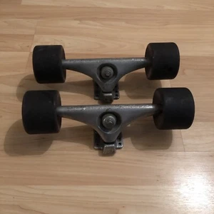 Pair Of Gullwing 50 Longboard Skateboard Trucks With Orangutang Wheels Abec 7 - Picture 1 of 10