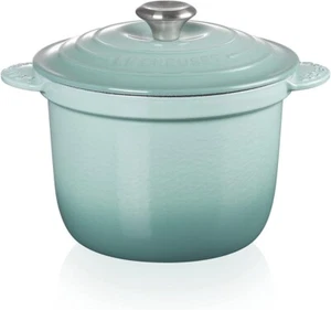 Le Creuset Cocotte Every 20 Sage Rice Pot 20cm 2.8L Cast Iron Silver knob JP NEW - Picture 1 of 19