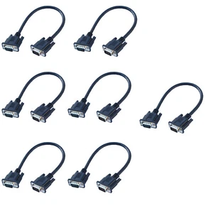 10pcs/pack VGA 15Pin Male to Male Plug Computer Monitor Cable Wire Cord 1FT/30CM - Picture 1 of 12