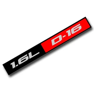 INSIGNE D'ÉCHANGE MOTEUR COURSE MOTEUR NOIR/ROUGE MÉTAL 1,6 L D-16 POUR PORTE CAPOT COFFRE - Photo 1/1