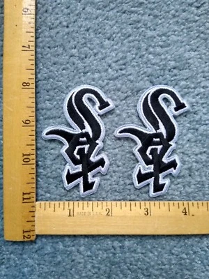 LOT OF 2 CHICAGO WHITE SOX  MLB BASEBALL LOGO IRON ON PATCHES  free shipping - Image 1 of 2