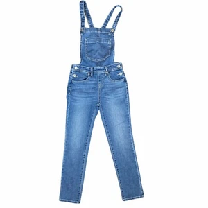 Cat & Jack Girls Overalls Blue Jean Super Stretch - Size M 7/8 tag (25 X 24) - Picture 1 of 5