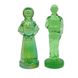 Degenhart Colonial Lady Priscilla Man Bernard John Alden Glasfigur grün - Bild 1 von 5