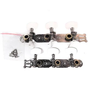 Classical Guitar String Tuning Pegs Machine Heads Tuners Tuning Keys 3L3R Chrome - Picture 1 of 6