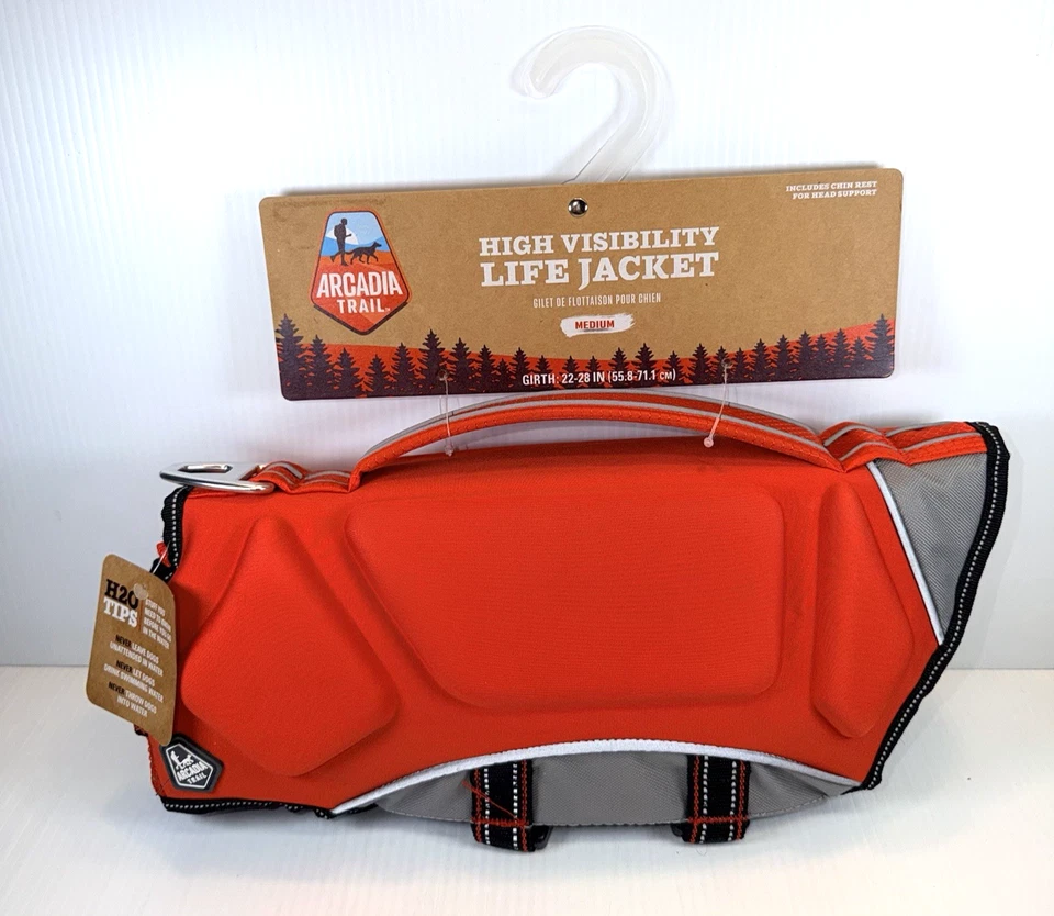 Arcadia Trail XS Dog Life Jacket Vest Boating Safety Hi Visibility Yellow D8