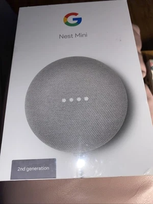 Google Nest Mini 2nd Generation Smart Speaker - Chalk Sealed Fast Free Shipping - Image 1 of 4