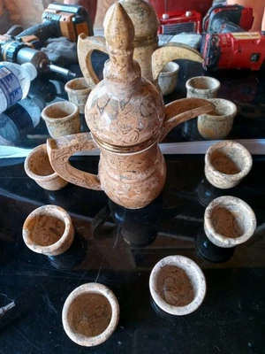 Juego de café tradicional vintage árabe de Oriente Medio Foto 1 de 4