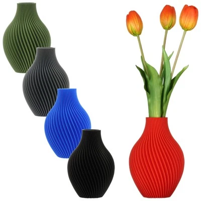 3D Druck Deko Vase Flasche für Kunstblumen 3 Höhe, 5 Farbe Blumenvase LEGO - Bild 1 von 4