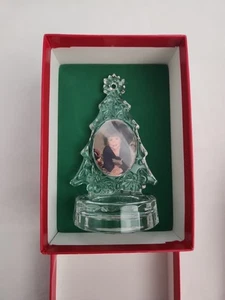 Vintage GORHAM Crystal Christmas Photo Ornament - TREE - Made in Germany - Picture 1 of 6