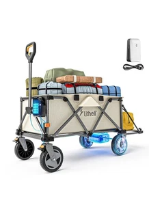 Litheli Elektro-Allzweckwagen Wagen, 200 l Fassungsvermögen, 300 lbs, faltbar Schwerlast - Bild 1 von 9