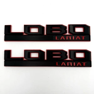 2 Pk- OEM F150 Lobo Lariat Emblem for Badge F150 OEM Parts Black/Red GL3Z16720G - Bild 1 von 3