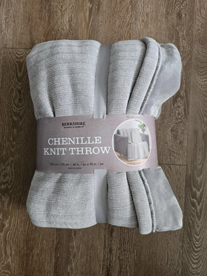 Berkshire Chenille Knit Throw Blanket Soft Velvet - Image 1 of 4