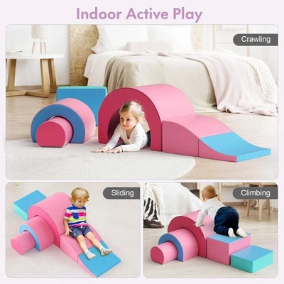 5PCS Kids Toddler Climb Crawl Activity Play Set Kids Soft Foam Building Blocks - Image 1 of 4