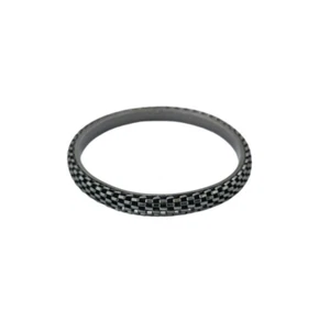 Pretty Black Metallic Fixed Mesh Chain Bangle Bracelet - Picture 1 of 4