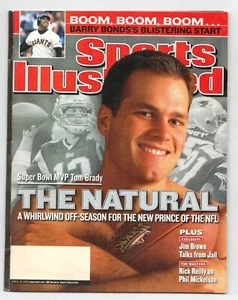 Tom Brady Sports Illustrated 2002 The Natural New England Patriots Superbowl - Picture 1 of 6