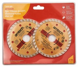 Discos de corte turbo de diamante de 115 mm 4,5" corte hormigón piedra azulejo bloque de ladrillo - Imagen 1 de 3