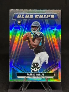 Malik Willis 2022 Panini Mosaic Blue Chips #BC-3 Silver Prizm Titans Rookie RC - Foto 1 di 2