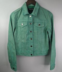 Polo Jeans Ralph Lauren Green Denim Saturday Jacket Size Medium Vintage