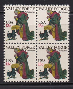 Scott #1729 Christmas Washington at Valley Forge 4er Block 1977 postfrisch NH OG - Bild 1 von 3