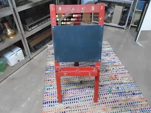 Vintage Kinder Holz Kreidetafel Abakus Klappstaffelei mit Disney Aufklebern - Bild 1 von 9