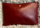 Vintage MADEWELL Burgundy Leather Runner's Purse W/ Cactus Zippered Pouch EUC