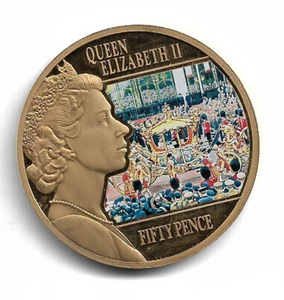 Bailiwick de Guernsey 2014 - Reina Isabel II - 50 peniques - Imagen 1 de 2