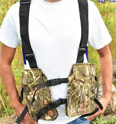 Upland Hunting strap vest Waxed water proof canvas Camping Fishing Adjustable - Image 1 of 4