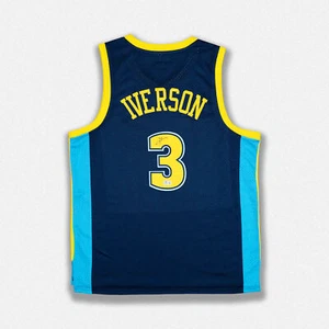 Allen Iverson Denver Nuggets signed handsigniert Pro Style Navy Trikot BAS - Bild 1 von 2