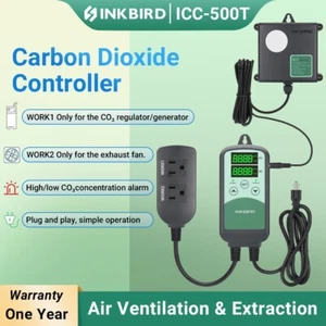 Digital CO2 Temperature Controller Monitor Environmental Control Hydroponics Fan - Picture 1 of 15