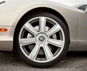 Bentley Continental GT GTC Flying Spur Silver Wheel Hub Cap 21" 7-Spoke Rim - Bild 1 von 1