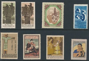 Lot Stamp Label Italy Spain Exposition Cinderella Rome Roma Feria Barcelona MNH - Picture 1 of 7