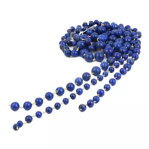 Lapislázuli piedras preciosas con cuentas collar cadena de eslabones diamante... - Imagen 1 de 7