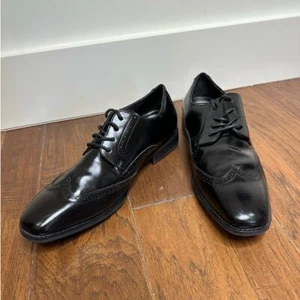 Scarpe eleganti Stacy Adams punta ala uomo 8,5 nere stringate antiscivolo nuove senza etichette - Foto 1 di 8