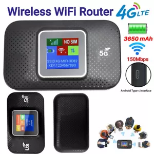 Mobiler WLAN Router Tragbarer 4G/5G LTE Router Mobiler WiFi Hotspot 150 Mbit/s - Bild 1 von 13