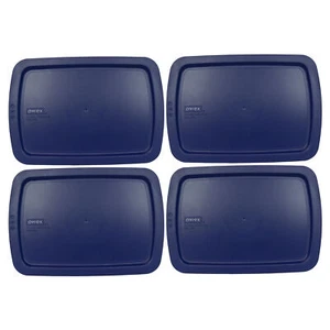Pyrex C-233-PC 1109672 3qt Blue Easy Grab Lid(4-Pack) - Picture 1 of 5