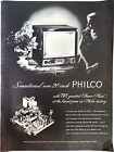 Philco 20 Inch TV Vintage 1952 Ad Television Electronics Magazine Print