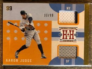 2019 Panini Chronicles Hometown Heroes Memorabilia Aaron Judge #D /99 #HHM-AJ