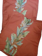 Set 2 Tommy Bahama Orange Birds Of Paradise Flower Pillow Covers Embroidered 