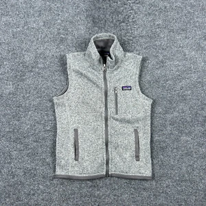 Patagonia Vest Youth Small S Gray Full Zip Fleece Better Sweater 65451 Boys - Picture 1 of 11