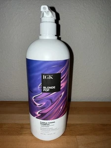Igk by IGK Blonde Pop Purple Toning Shampoo 1000ml fl 33.8 oz NEW - Picture 1 of 5