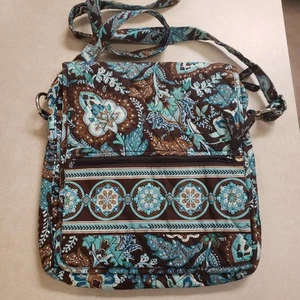 Vintage Vera Bradley "Java Blue" Hipster Crossbody Satteltasche Handtasche im Ruhestand - Bild 1 von 9