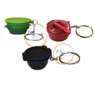 Tupperware Nuevo Juego De 3 Llaveros Miniatura Surtidos - Nuevo Lote 16 Foto 1 de 3