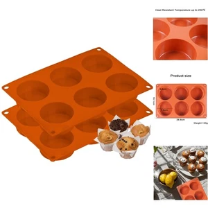 2 Stück Muffinform, Silikonformen zum Backen für 6 Muffins, Silikon-Muffinble... - Bild 1 von 2