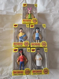 Neu Bob's Burgers Komplettsatz Tina Louise Gene Linda Bob 4" Figuren Culturefly - Bild 1 von 7