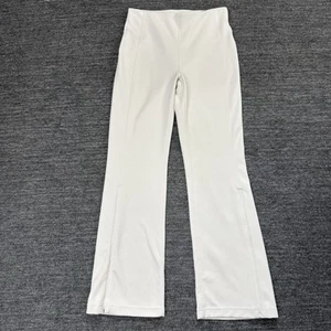 Lululemon Pants Women 10 Beige Brushed Softstreme Ribbed Zip Flare 32.5 Inseam - Picture 1 of 11