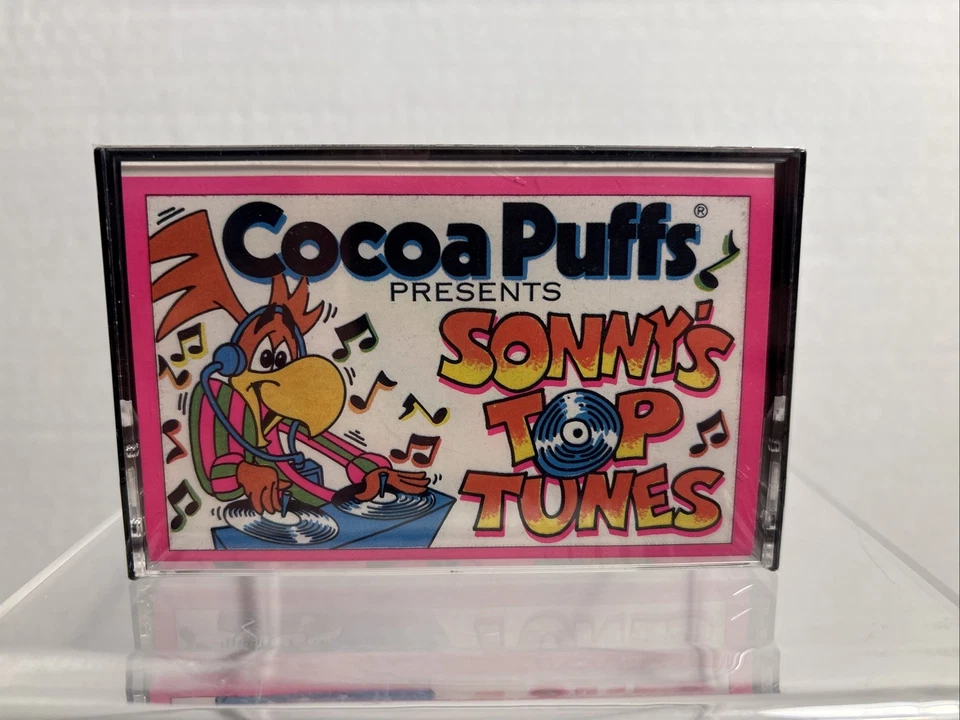 Cocoa Puffs presents - Sonny's Top Tunes 1989 Cassette! General Mills music NEW! - Image 1 of 4