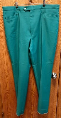 Pantalones de golf Sansabelt vintage para hombre 42 verde vestido disco poliéster años 80’s Foto 1 de 4