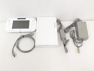 Z487 Nintendo Wii U White set 32GB Console JAPANESE VER. WUP-101 USED SET - Picture 1 of 11