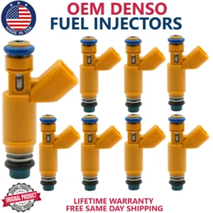 x8 NEW OEM DENSO FUEL INJECTORS FOR 2005-2009 Land Rover LR3 4.4L V8 #2W93-AA - Picture 1 of 4