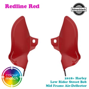 Redline Red Mid Frame Air-Deflector for 18+ Harley Street Bob - Picture 1 of 6